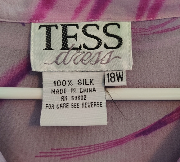 Women's Lavender and Pink silk Button-Down Shirt - Picture 2 of 6